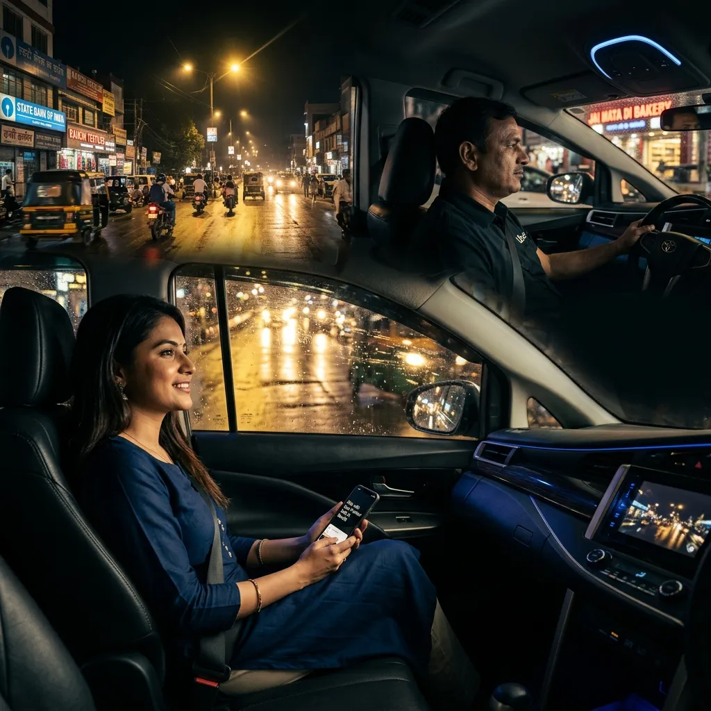 Night ride in Ranchi city